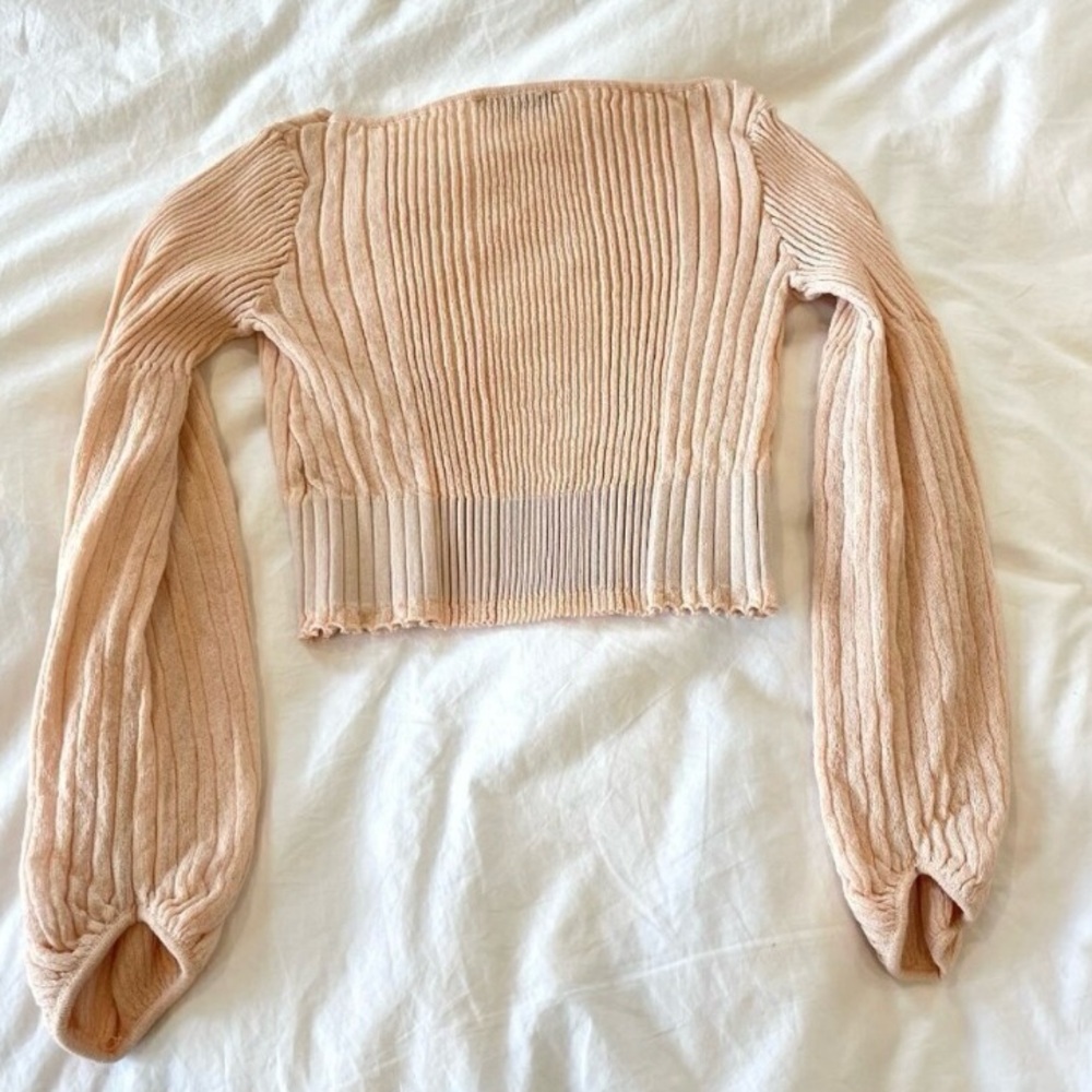 Zara Ribbed Cropped Sweater - Picture 5 of 5